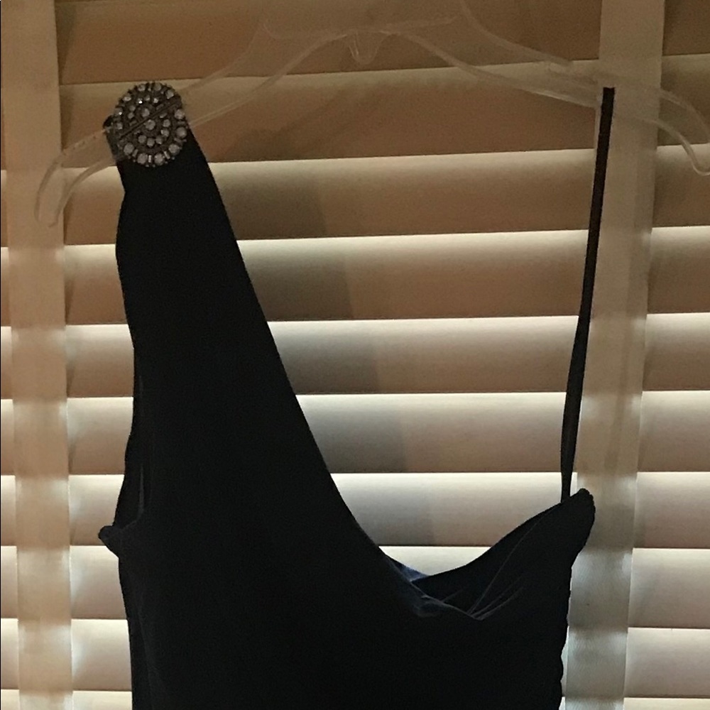 Long evening dress one shoulder